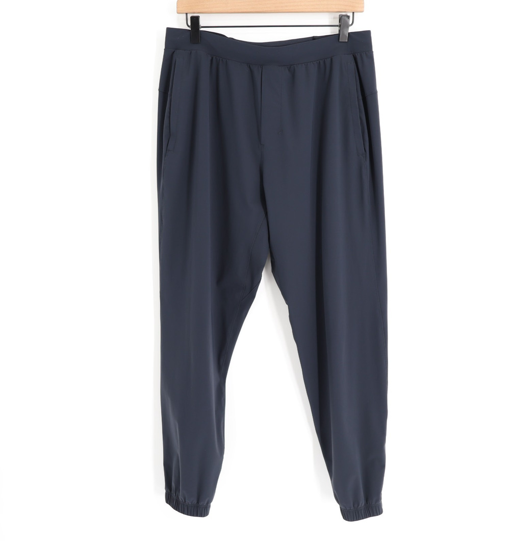 Lululemon Men's Sz L Surge Jogger 27" Inseam Classic Navy Reflective Zip Cuffs
